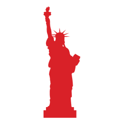 Estatua de la libertad de Estados Unidos rojo Diseño PNG