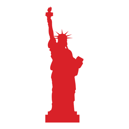 Rote USA Freiheitsstatue PNG-Design