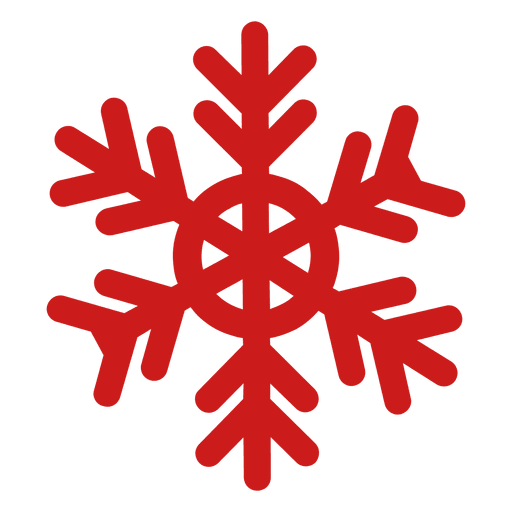 Floco De Neve De Natal Vermelho Desenho PNG