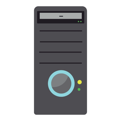 PC CPU tower flat icon PNG Design