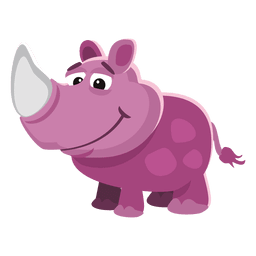 Desenho animado Rhino Desenho PNG