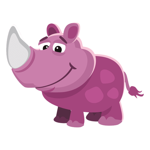 Rhino funny cartoon PNG Design