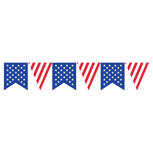 Ribbon triangle usa flag bunting PNG Design