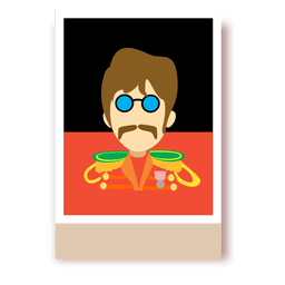 Ringo spielt Beatles-Musiker PNG-Design