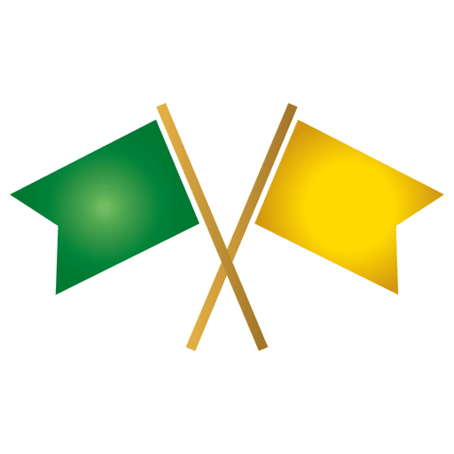 bandeira amarela e verde Desenho PNG