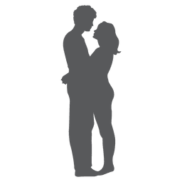 Romantic couple silhouette PNG Design Transparent PNG