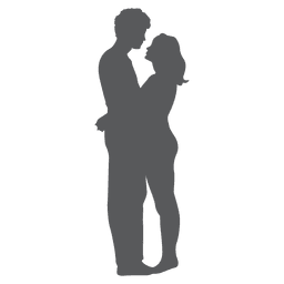 Romantische Paarschattenbild PNG-Design