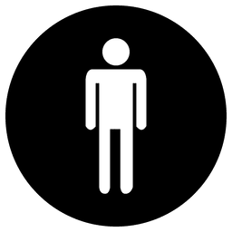 Icono de hombre de servicio redondo Diseño PNG