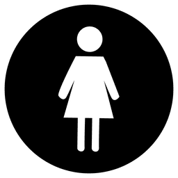 Ícone de mulher de serviço redondo Desenho PNG
