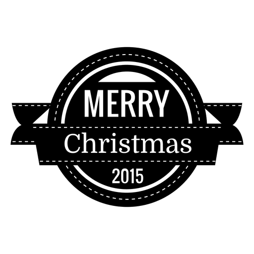 Etiqueta navideña cosida redonda Diseño PNG