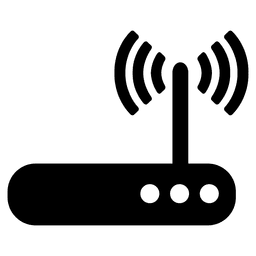 Router flaches Symbol mit Signal PNG-Design