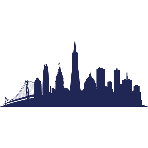 Skyline der Stadt San Francisco PNG-Design