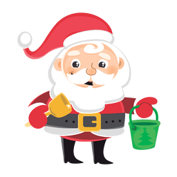 Balde de sino de Papai Noel Desenho PNG