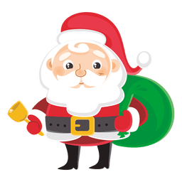 Papai Noel carregando sacola de presente Desenho PNG