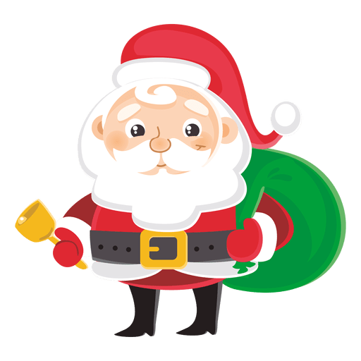 Weihnachtsmann der Geschenktüte trägt PNG-Design