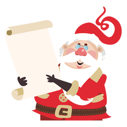 Lista de espera de dibujos animados de santa claus Diseño PNG