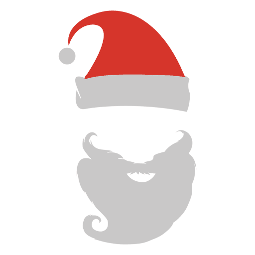 Santa claus hat and beard PNG Design