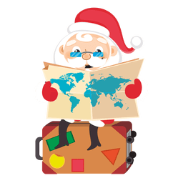 Mapa de explotación de santa claus Diseño PNG