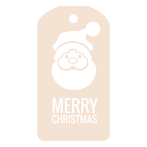 Etiqueta de Navidad troquelada cara de Santa Diseño PNG
