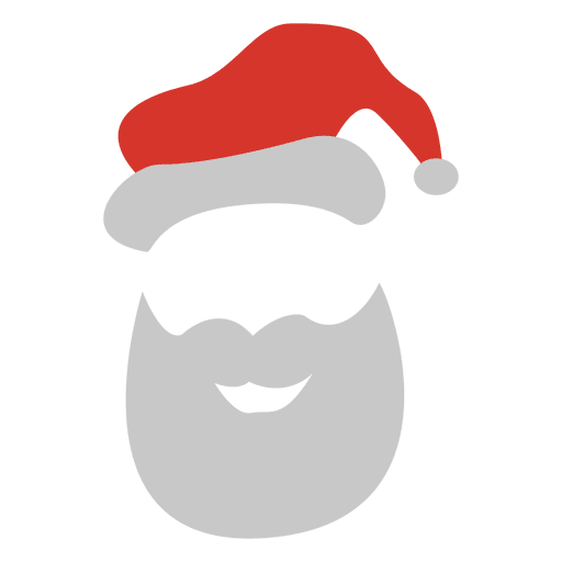 Santa face hat beard PNG Design