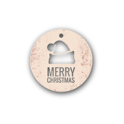 Santa hat die cut label PNG Design