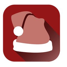 Chapéu de Papai Noel ícone quadrado vermelho Transparent PNG