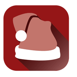 Santa hat red square icon PNG Design