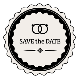Save the date rings label Transparent PNG