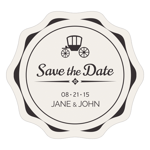 Save the date vintage label