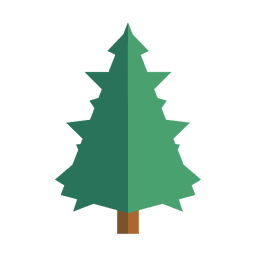Scribble green tree PNG Design