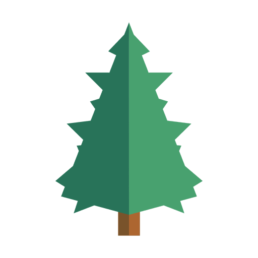 Scribble green tree PNG Design