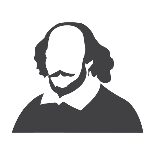 Shakespeare-Silhouette PNG-Design