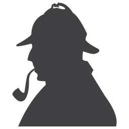 Silhueta de holmes de Sherlock Desenho PNG