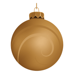 Shiny golden christmas bauble PNG Design