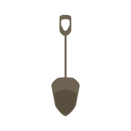 Ícone do kit de acampamento com pá Desenho PNG