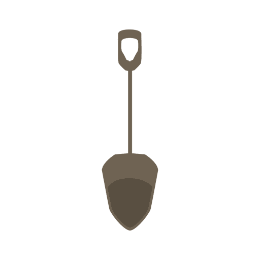 Shovel camping kit icon