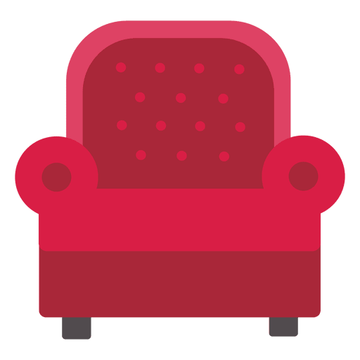 Single seat leather sofa PNG Design