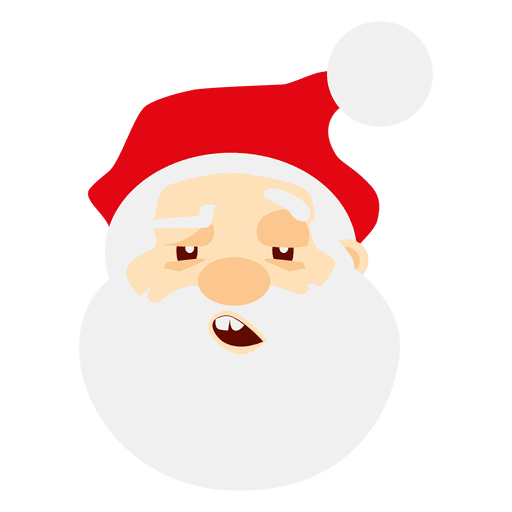 Schl?friges Weihnachtsmann-Emoticon PNG-Design