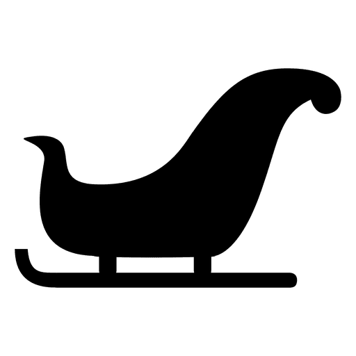Icono de silueta de trineo Diseño PNG
