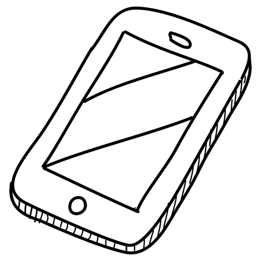 Smartphone Symbol im eben Design Stil. Handy Zeichen Illustration. 19985129  PNG
