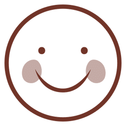 Lächle flaches Emoticon PNG-Design
