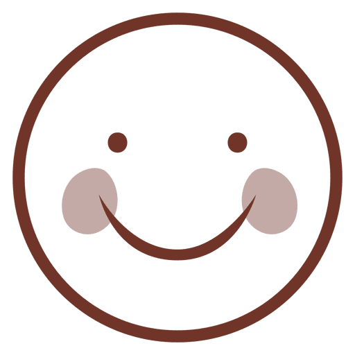 Emoticon de sorriso plano Desenho PNG