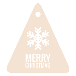 Gestanztes Dreiecksetikett mit Schneeflocken PNG-Design
