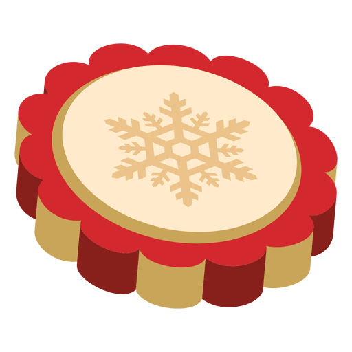 Moneda de navidad roja copo de nieve Diseño PNG