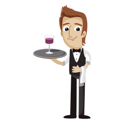 Sommelier funny cartoon profession PNG Design