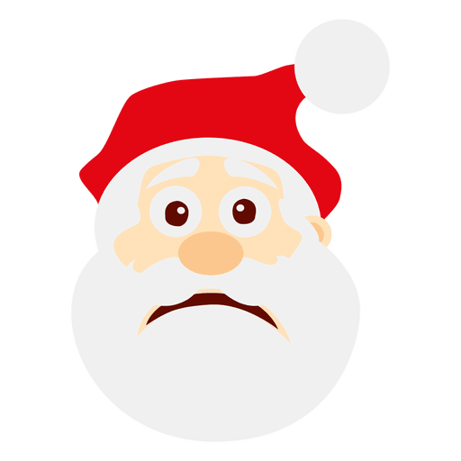 Sprachloser Weihnachtsmann Emoticon PNG-Design