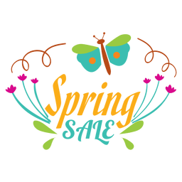 Etiqueta floral de venta de primavera Diseño PNG