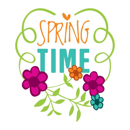 Spring time sale label badge PNG Design