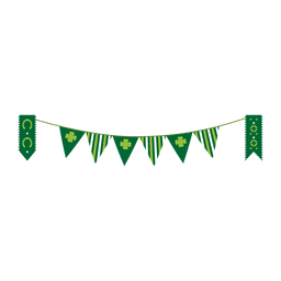 St Patrick Wimpel PNG-Design