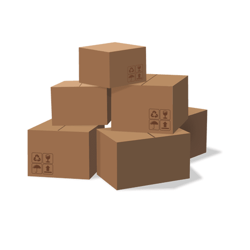 Stack of cardboard boxes PNG Design
